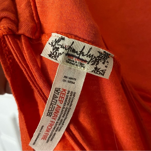 Intimately Free People Bright Orange Tie Backless Top NWOT - Picture 3 of 3